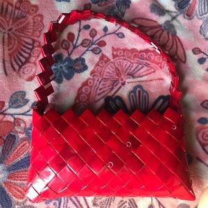 ❌SOLD❌ Vintage hand woven handbag mini purse